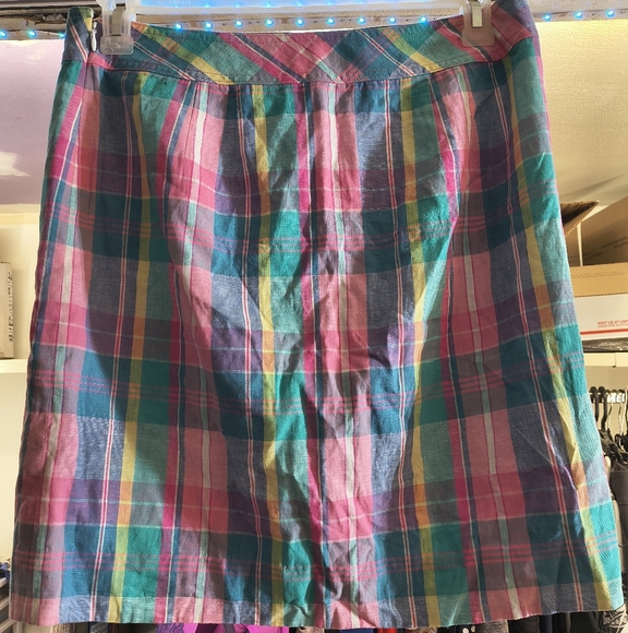 3/20$*Plaid Multicolor Pencil Skirt Talbots Size 8 - Picture 6 of 6